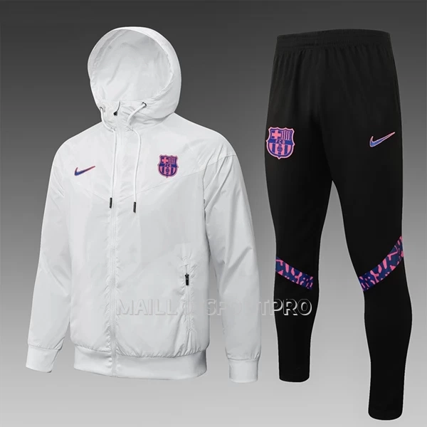 FC Barcelone Ensemble d'Entraînement Windrunner Homme 22-23 Blanche