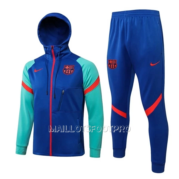 FC Barcelone Veste à Capuche Homme 22-23 Bleu Vert