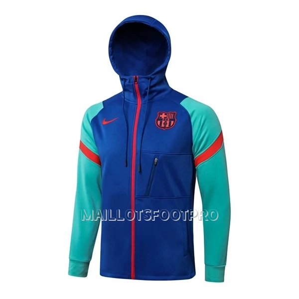 FC Barcelone Veste à Capuche Homme 22-23 Bleu Vert