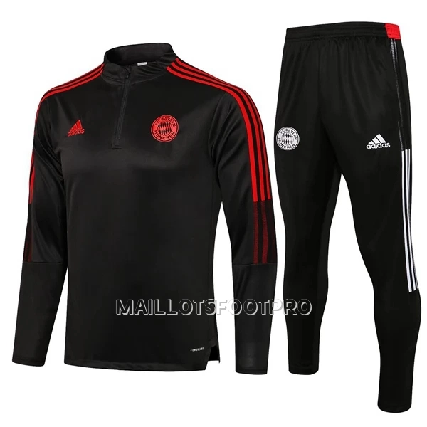 FC Bayern Munich Ensemble Sweat d'Entraînement Enfant Quart-Zip 22-23 Gris Foncé