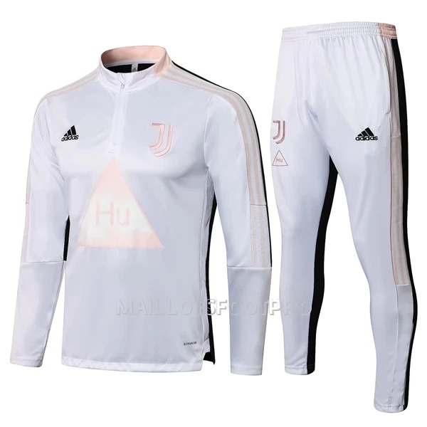 Juventus Ensemble Sweat d'Entraînement Enfant Quart-Zip 22-23 Blanche