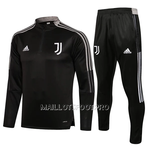 Juventus Ensemble Sweat d'Entraînement Enfant Quart-Zip 22-23 Gris Foncé