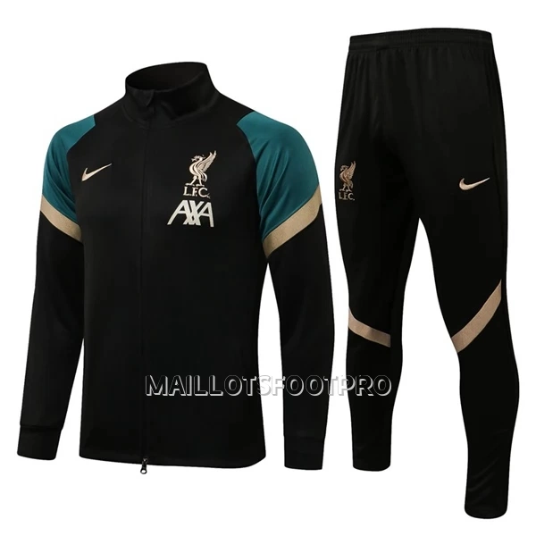 Liverpool Ensemble Vestes d'Entraînement Enfant 22-23 Vert Noir