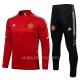 Manchester United Champions League Ensemble Sweat d'Entraînement Enfant Quart-Zip 22-23 Rouge Blanc