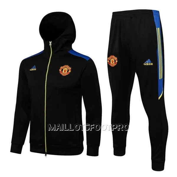 Manchester United Champions League Veste à Capuche Homme 22-23 Noire