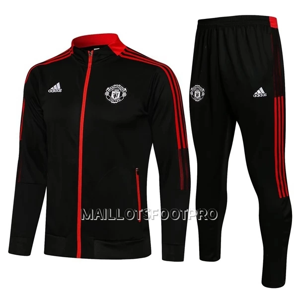 Manchester United Ensemble Vestes d'Entraînement Enfant 22-23 Noire