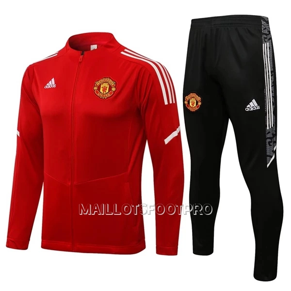 Manchester United Ensemble Vestes d'Entraînement Enfant 22-23 Rouge Blanc