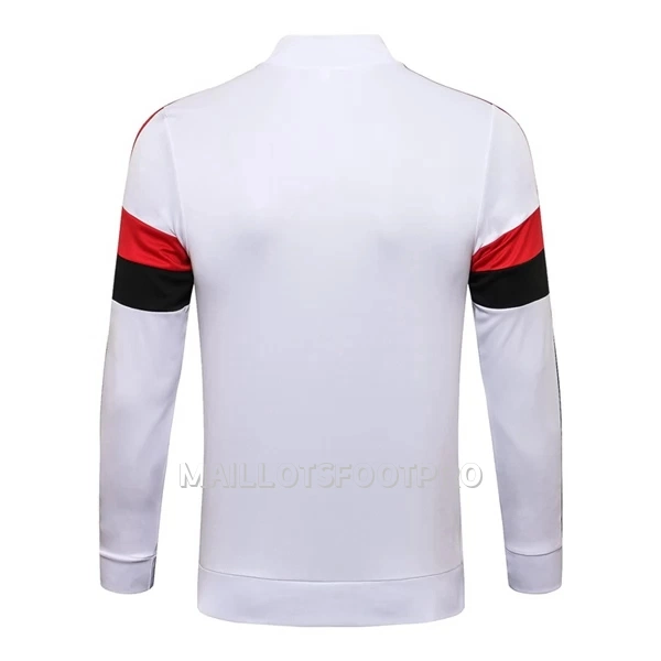 Manchester United Ensemble Vestes d'Entraînement Homme 22-23 Blanc Rouge Noir