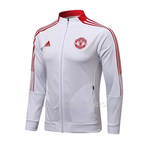 Manchester United Ensemble Vestes d'Entraînement Homme 22-23 Blanche