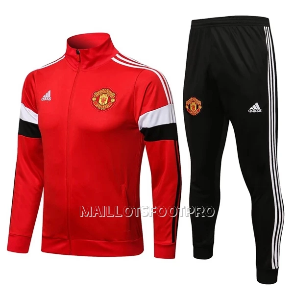 Manchester United Ensemble Vestes d'Entraînement Homme 22-23 Rouge Blanc