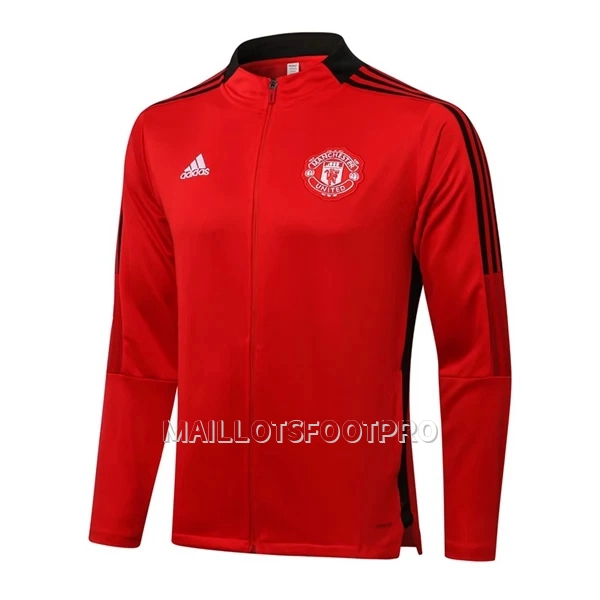 Manchester United Ensemble Vestes d'Entraînement Homme 22-23 Rouge Noir