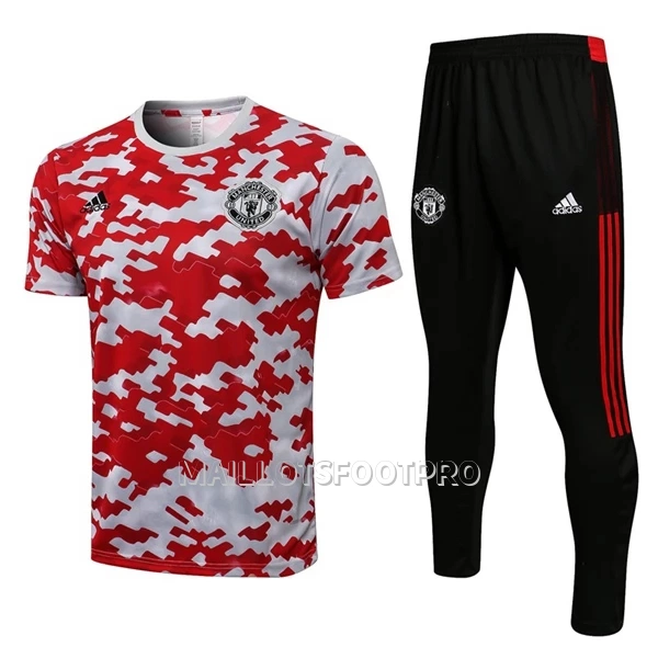 Manchester United Maillot d'Entraînement Homme 22-23 Rouge Blanc