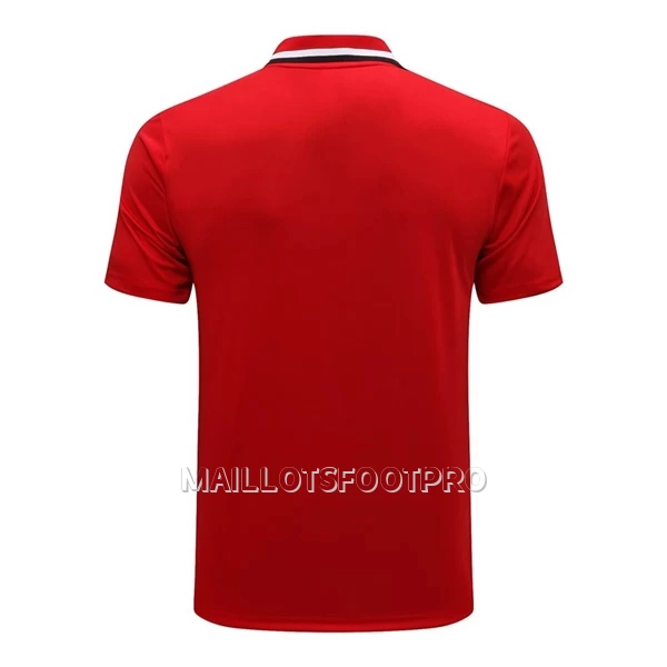 Manchester United Polo d'Entraînement Homme 22-23 Rouge Noir Blanc