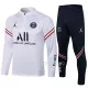 Paris Saint-Germain Ensemble Sweat d'Entraînement Enfant Quart-Zip 22-23 Blanche