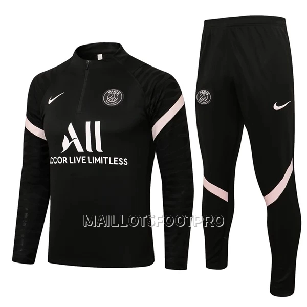 Paris Saint-Germain Ensemble Sweat d'Entraînement Homme Quart-Zip 22-23 Rose Clair Noir