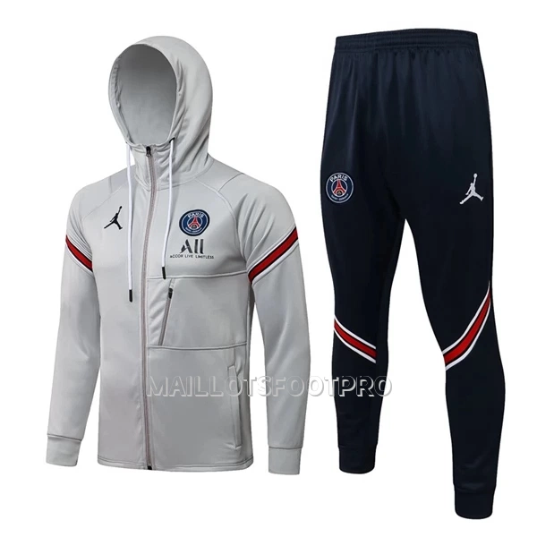 Paris Saint-Germain Veste à Capuche Homme 22-23 Gris Clair