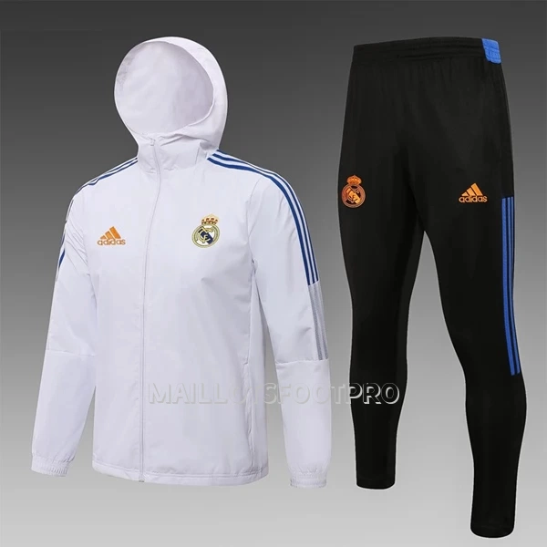 Real Madrid Ensemble d'Entraînement Windrunner Homme 22-23 Blanche