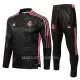 Real Madrid Ensemble Sweat d'Entraînement Enfant Quart-Zip 22-23 Noir Rouge