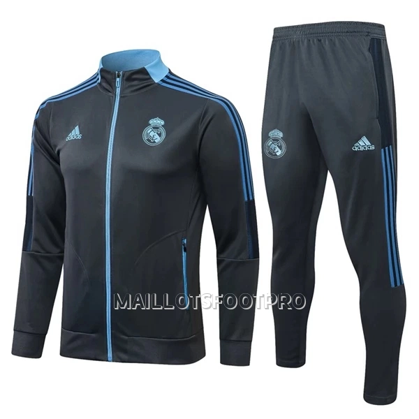 Real Madrid Ensemble Vestes d'Entraînement Homme 22-23 Bleu Gris Foncé