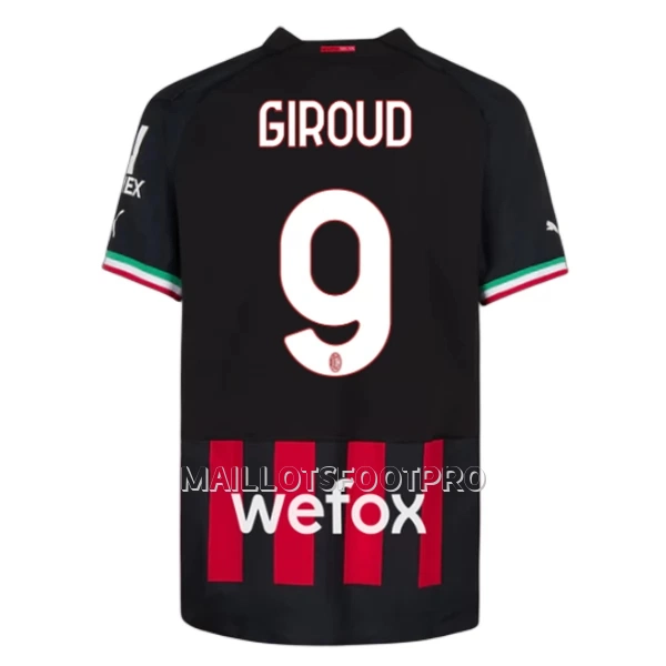 Maillot AC Milan Giroud 9 Homme Domicile 2022-23