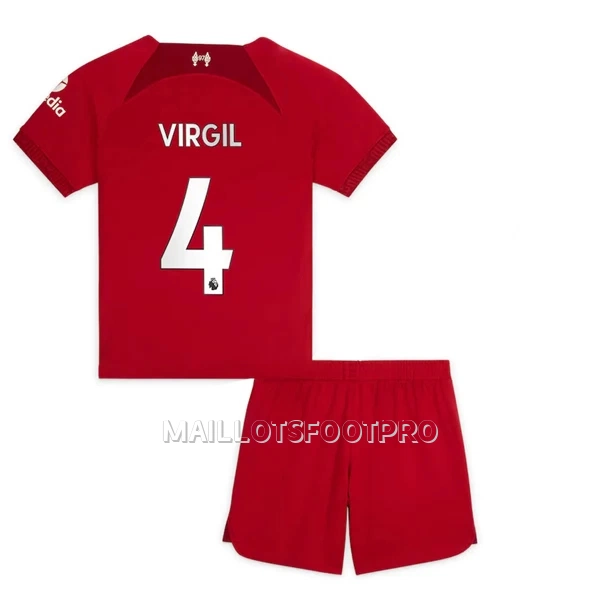 Maillot Liverpool Virgil 4 Enfant Domicile 2022-23