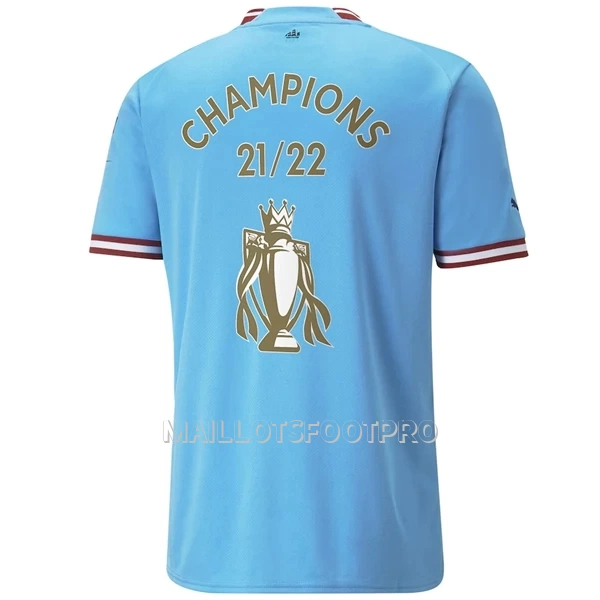 Maillot Manchester City Champions 22 Homme Domicile 2022-23