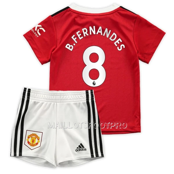 Maillot Manchester United Bruno Fernandes 8 Enfant Domicile 2022-23