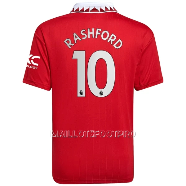 Maillot Manchester United Rashford 10 Homme Domicile 2022-23