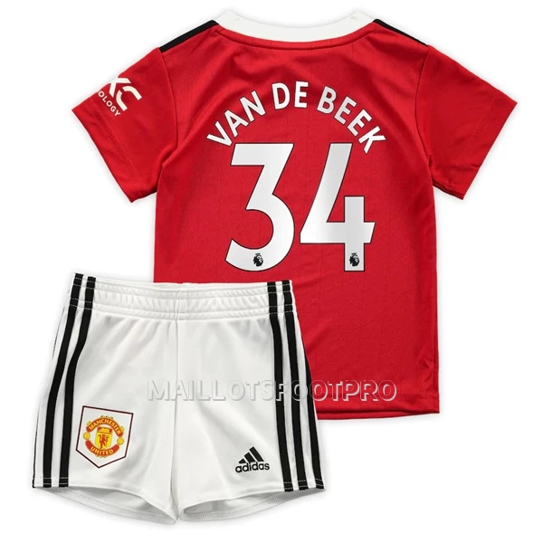 Maillot Manchester United Van De Beek 34 Enfant Domicile 2022-23