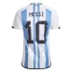 Maillot Argentine Messi 10 Homme Domicile Coupe du Monde 2022