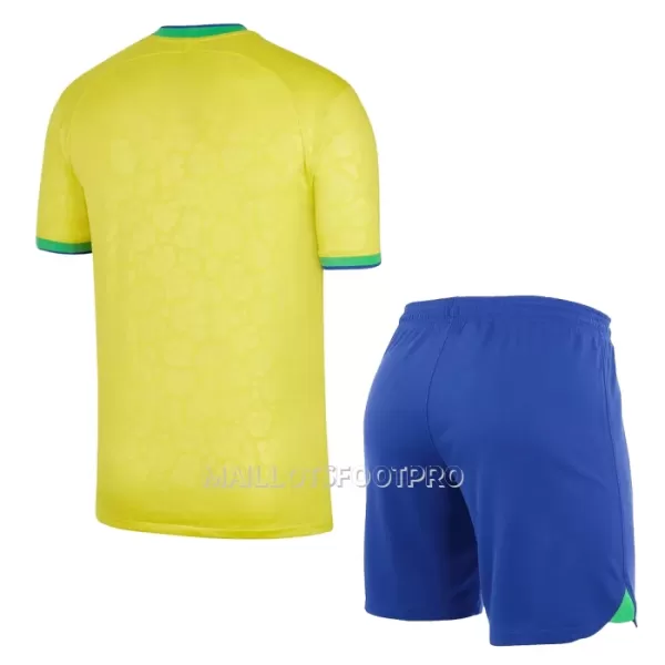 Maillot Brésil Enfant Domicile Coupe du Monde 2022