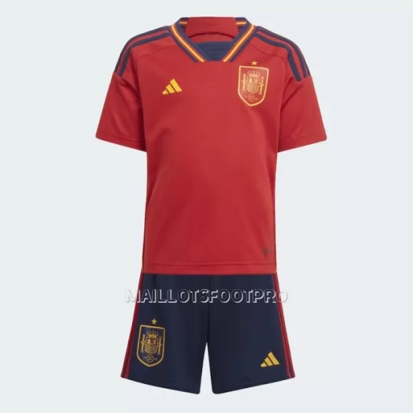 Maillot Espagne Enfant Domicile Coupe du Monde 2022