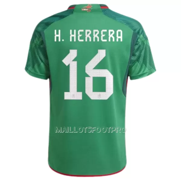 Maillot Mexique H.HERRERA 16 Homme Domicile Coupe du Monde 2022