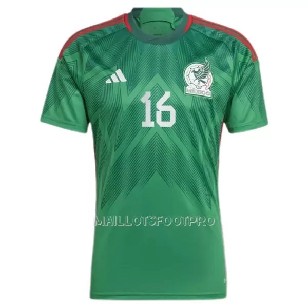 Maillot Mexique H.HERRERA 16 Homme Domicile Coupe du Monde 2022