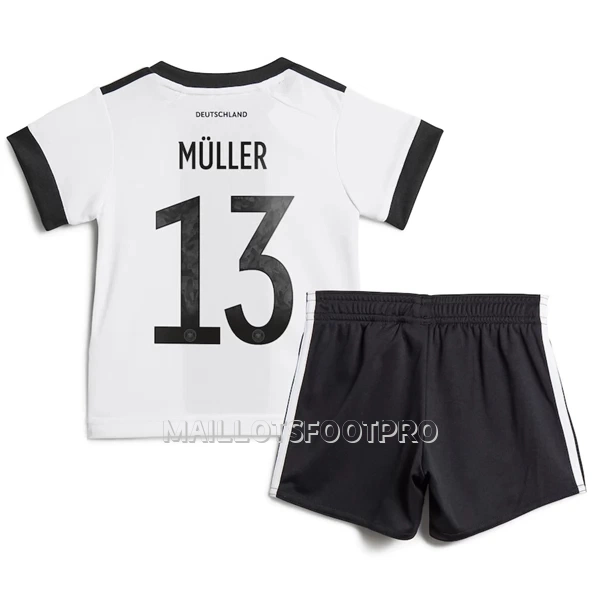 Maillot Allemagne Muller 13 Enfant Domicile Coupe du Monde 2022