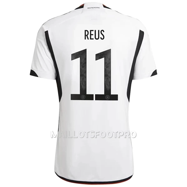 Maillot Allemagne Reus 11 Homme Domicile Coupe du Monde 2022