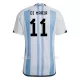 Maillot Argentine Di Maria 11 Homme Domicile Coupe du Monde 2022