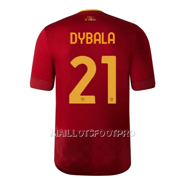 Maillot AS Roma Dybala 21 Homme Domicile 2022-23