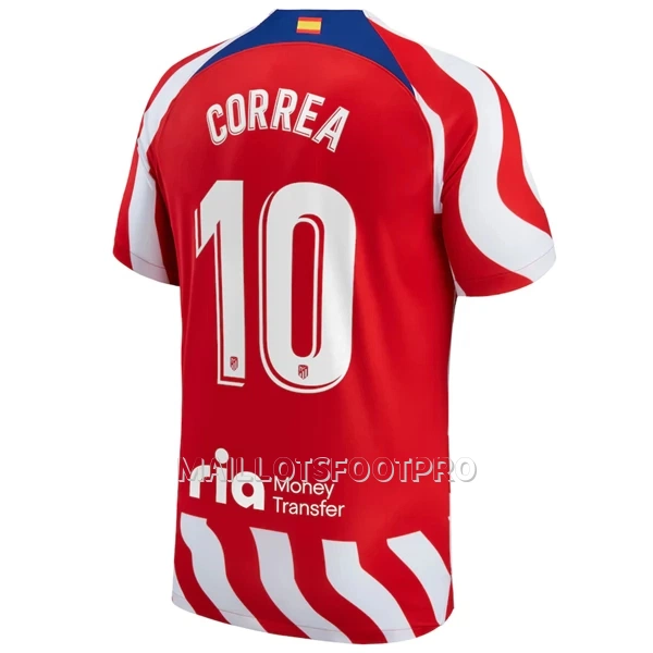 Maillot Atlético Madrid Correa 10 Homme Domicile 2022-23