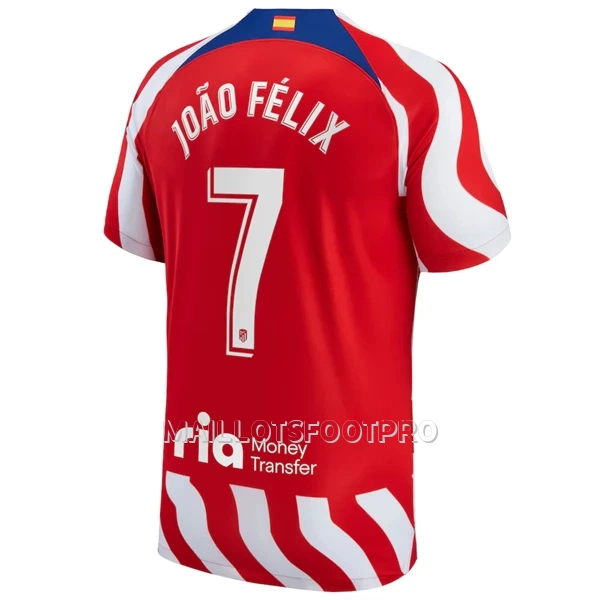 Maillot Atlético Madrid João Félix 7 Homme Domicile 2022-23