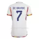 Maillot Belgique De Bruyne 7 Homme Extérieur Coupe du Monde 2022