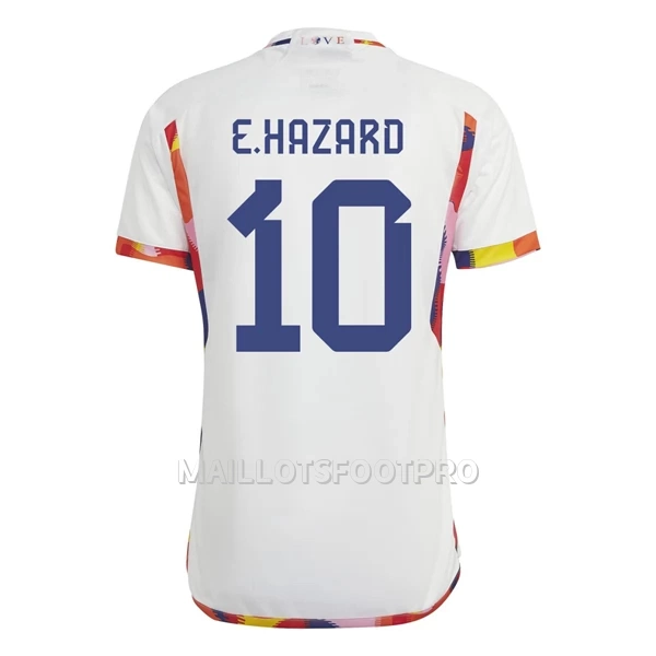 Maillot Belgique Hazard 10 Homme Extérieur Coupe du Monde 2022