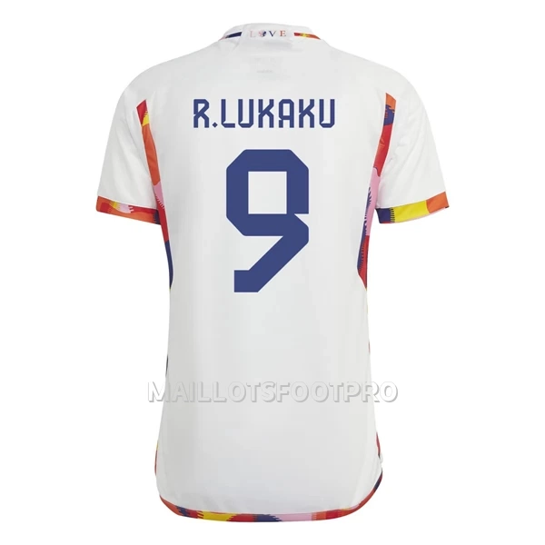 Maillot Belgique Lukaku 9 Homme Extérieur Coupe du Monde 2022