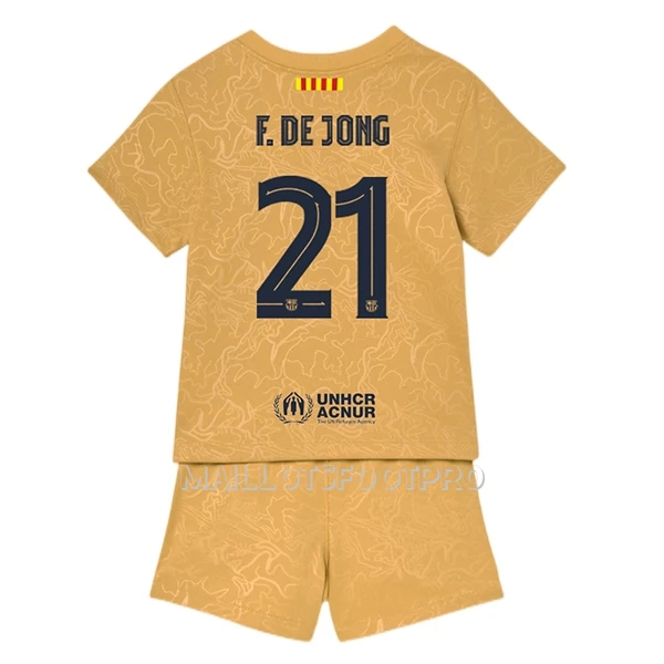 Maillot FC Barcelone Frenkie de Jong 21 Enfant Extérieur 2022-23