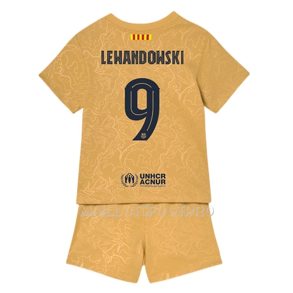 Maillot FC Barcelone Lewandowski 9 Enfant Extérieur 2022-23