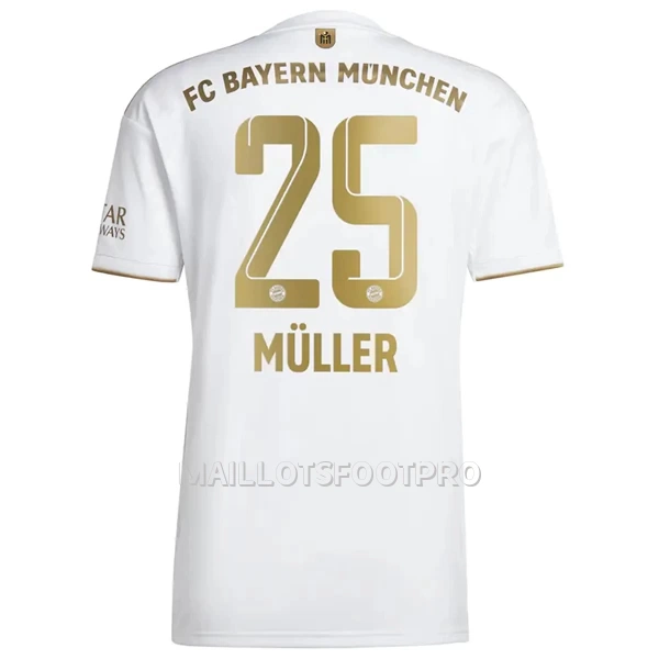 Maillot FC Bayern Munich Muller 25 Homme Extérieur 2022-23