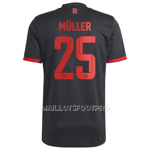 Maillot FC Bayern Munich Muller 25 Homme Third 2022-23