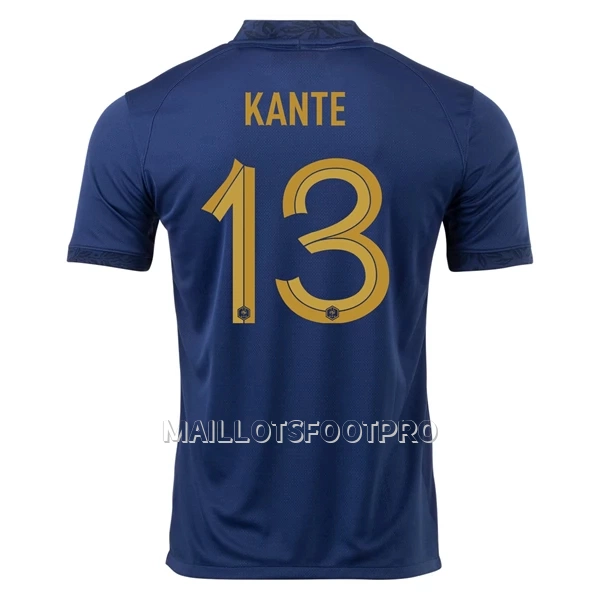 Maillot France Kante 13 Homme Domicile Coupe du Monde 2022