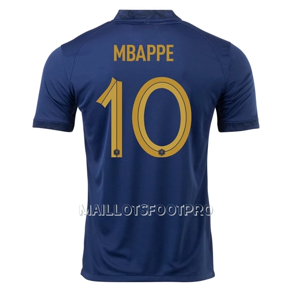 Maillot France Mbappé 10 Homme Domicile Coupe du Monde 2022