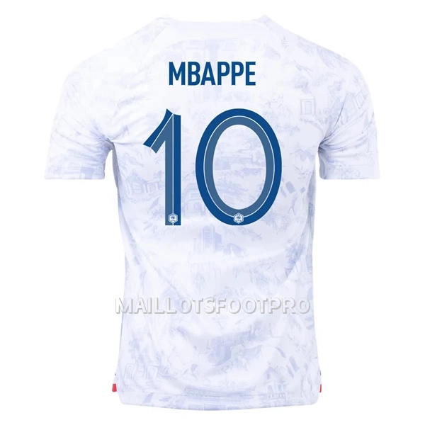 Maillot France Mbappé 10 Homme Extérieur Coupe du Monde 2022